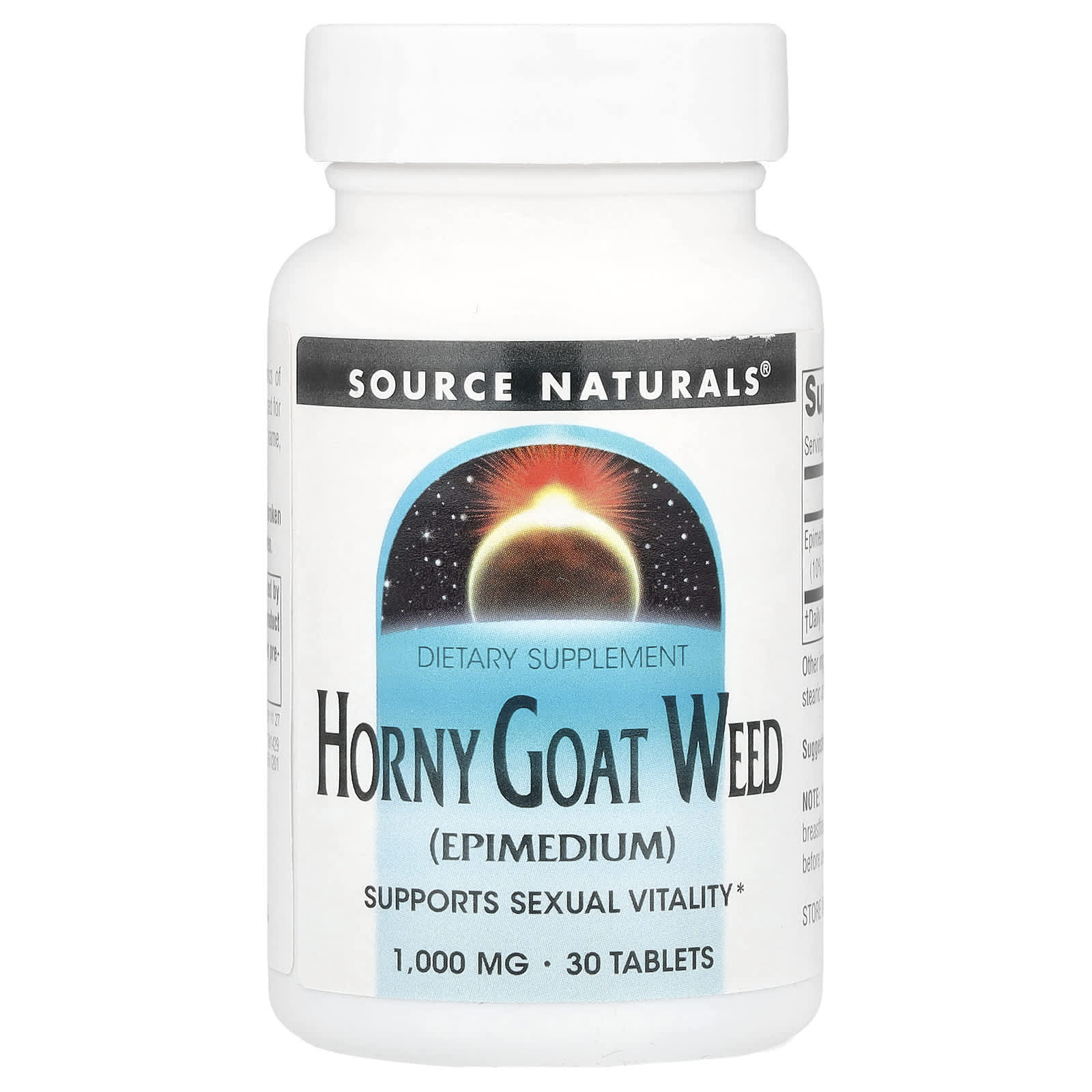 Source Naturals, Horny Goat Weed, 1,000 mg, 30 Tablets - Image 1