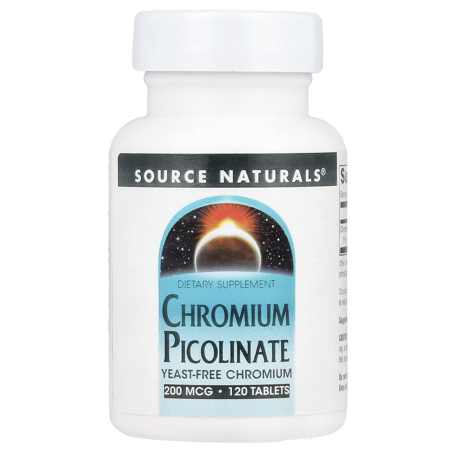 Source Naturals, Chromium Picolinate , 200 mcg, 120 Tablets - Image 1