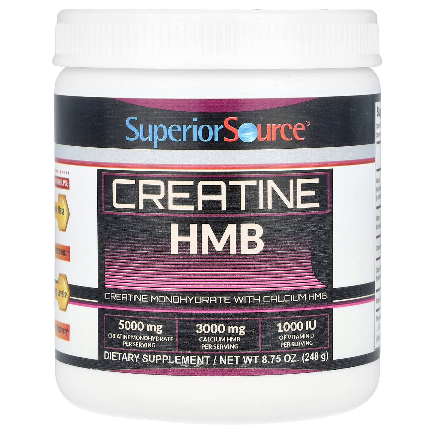 Superior Source, Creatine HMB, 8.75 oz (248 g) - Image 1
