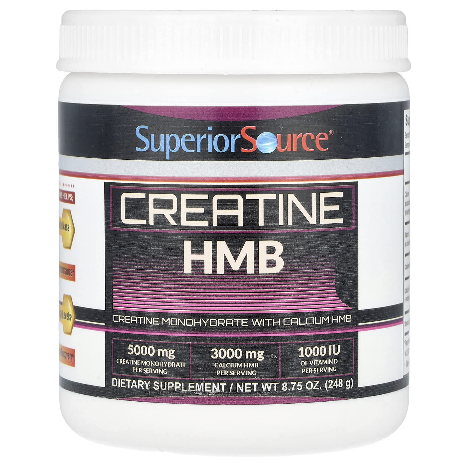 Superior Source, Creatine HMB, 8.75 oz (248 g) - Image 1