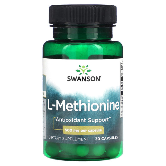 Swanson, L-Methionine, 500 mg, 30 Capsules - Image 1
