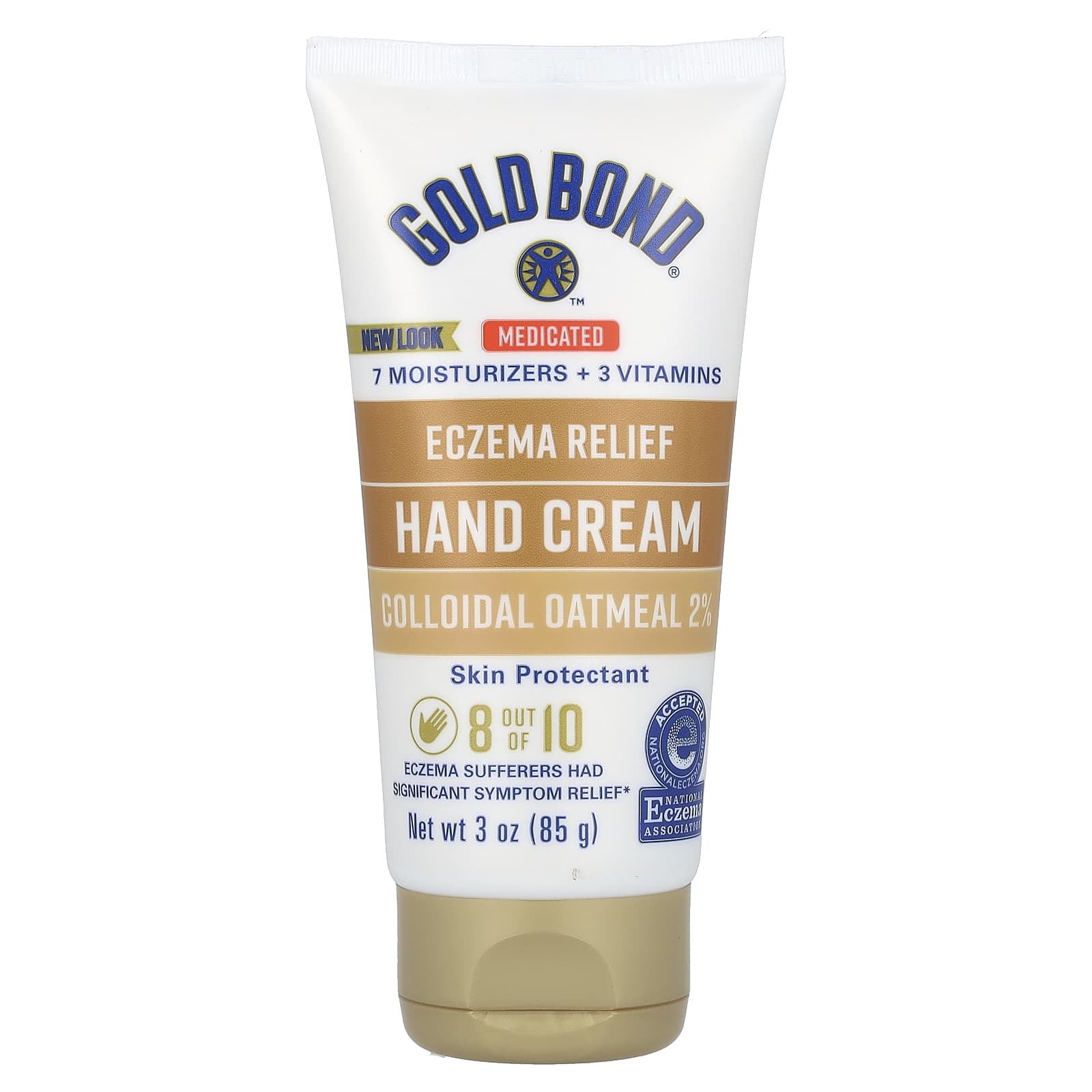 Gold Bond Eczema Relief Medicated Hand Cream, 3 oz - Soothe Dry Skin - Image 1