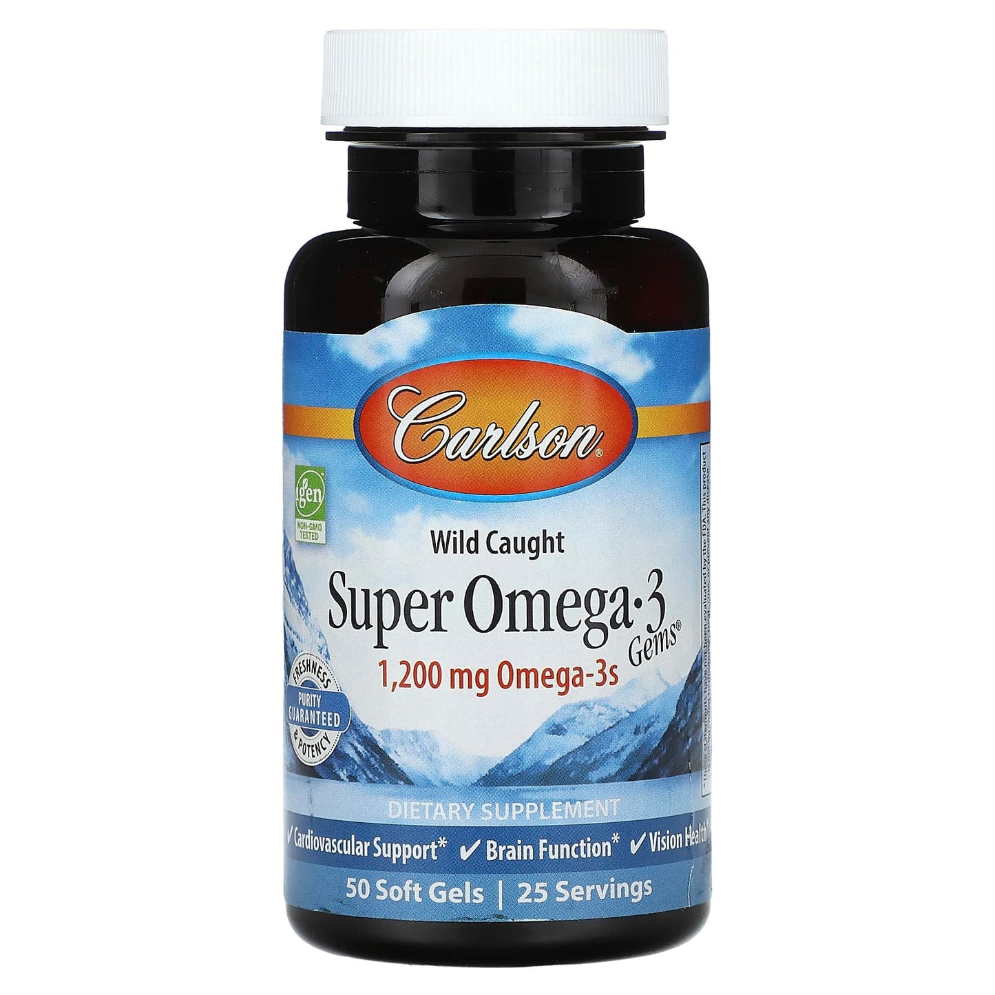 Carlson Wild Caught Omega-3 Fish Oil Supplement Soft Gels - Image 1