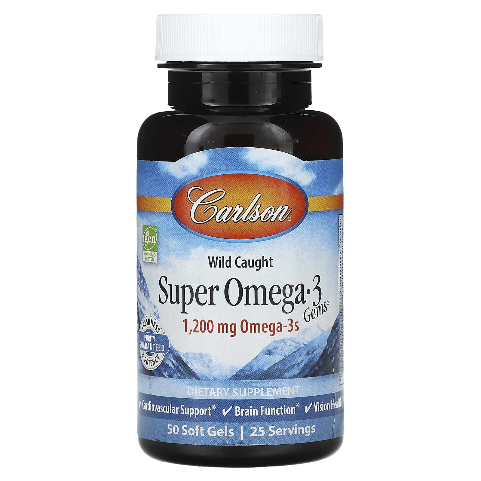 Carlson Wild Caught Omega-3 Fish Oil Supplement Soft Gels - Image 1