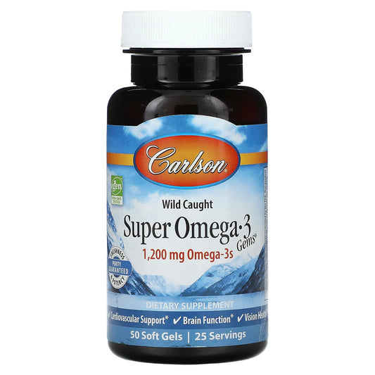 Carlson Wild Caught Omega-3 Fish Oil Supplement Soft Gels - Image 1