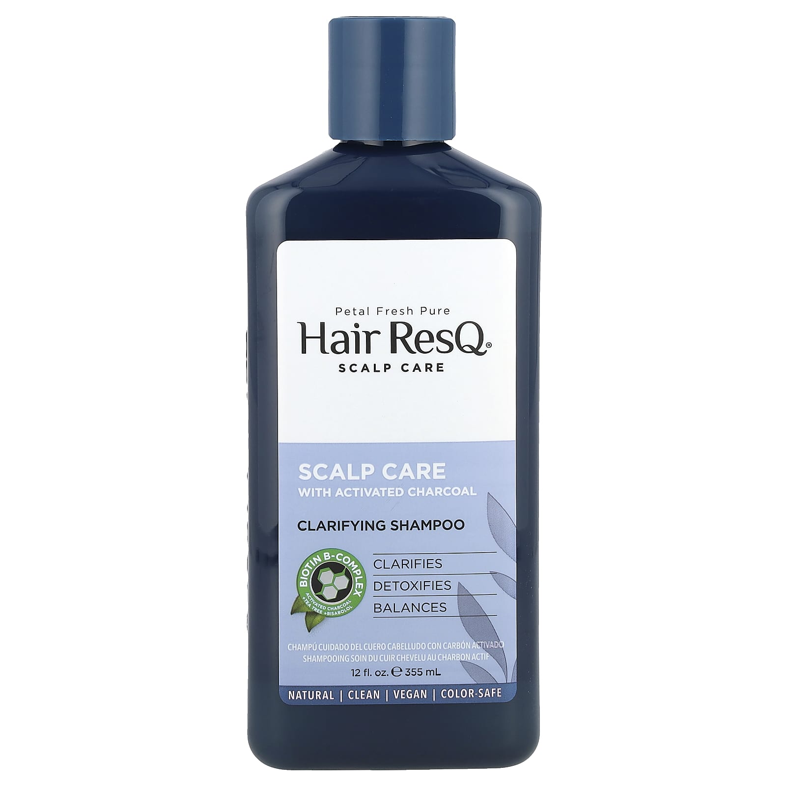 Petal Fresh, Hair ResQ®, Clarifying Shampoo, Scalp Care with Activated Charcoal, 12 fl oz (355 ml) - Image 1