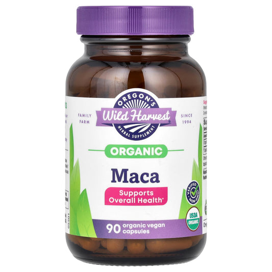 Oregon's Wild Harvest, Organic Maca, 90 Organic Vegan Capsules (615 mg per Capsule) - Image 1