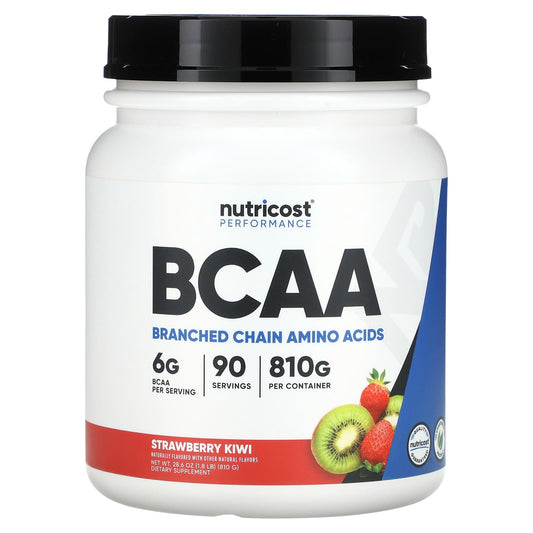 Nutricost, Performance, BCAA, Strawberry Kiwi, 1.8 lb (810 g) - Image 1