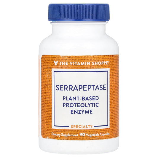 The Vitamin Shoppe, Serrapeptase, 334 mg, 90 Vegetable Capsules - Image 1