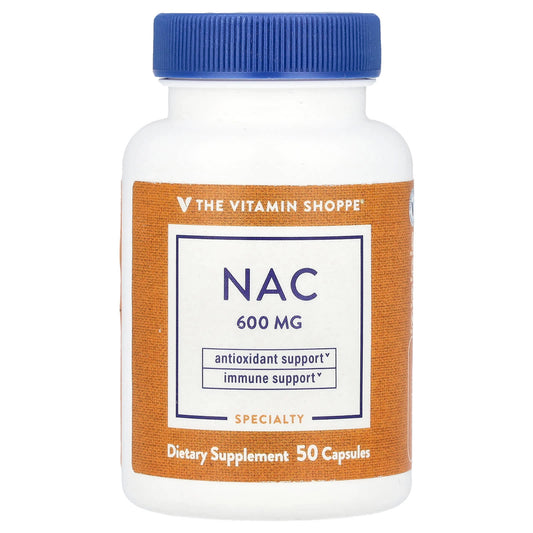 The Vitamin Shoppe, NAC, 600 mg, 50 Capsules - Image 1
