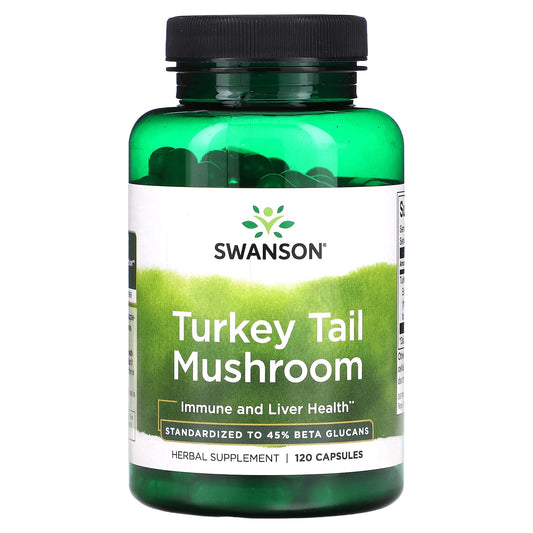 Swanson, Turkey Tail Mushroom, 120 Capsules (500 mg per Capsule) - Image 1