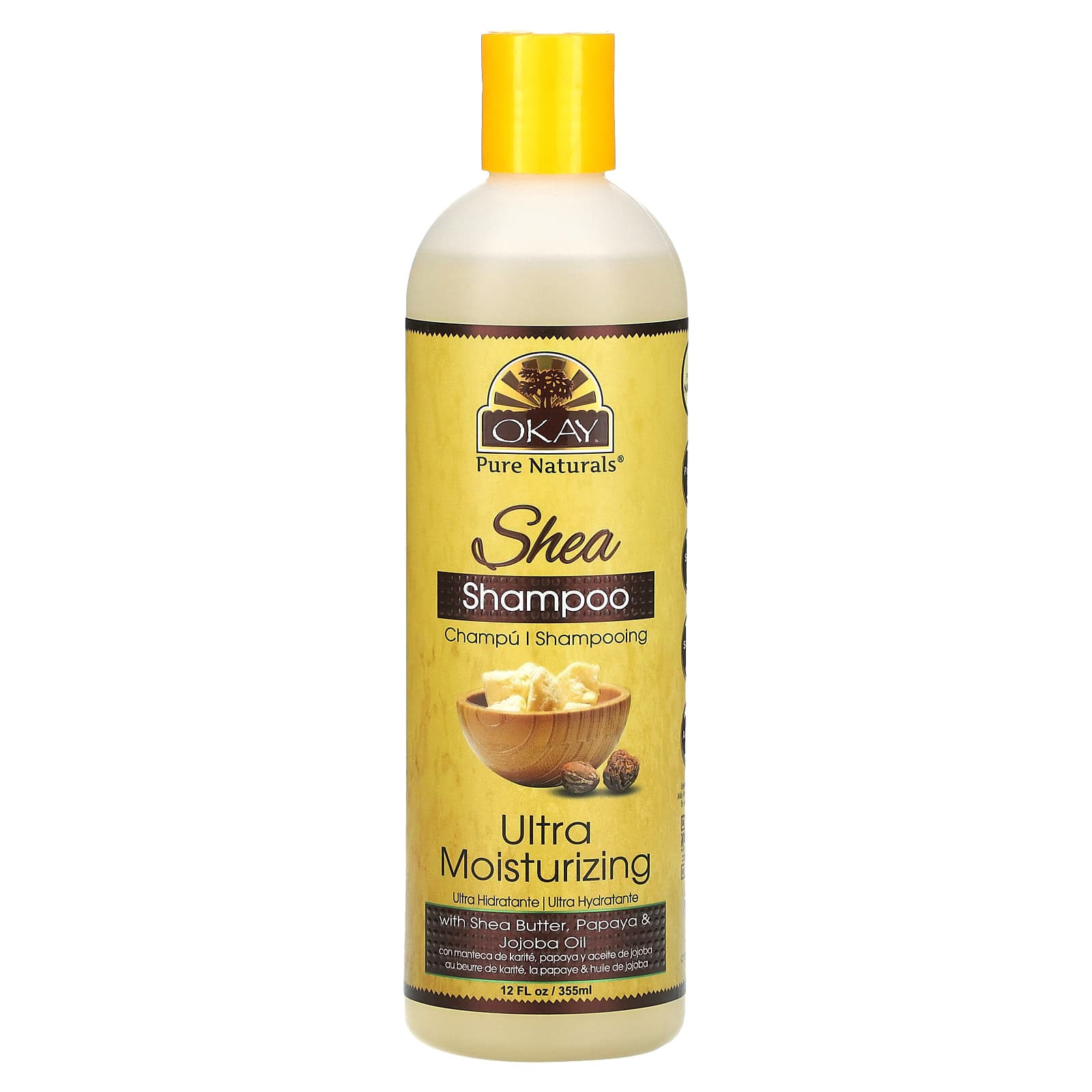 Okay Pure Naturals, Shea Shampoo, Ultra Moisturizing , 12 fl oz (355 ml) - Image 1