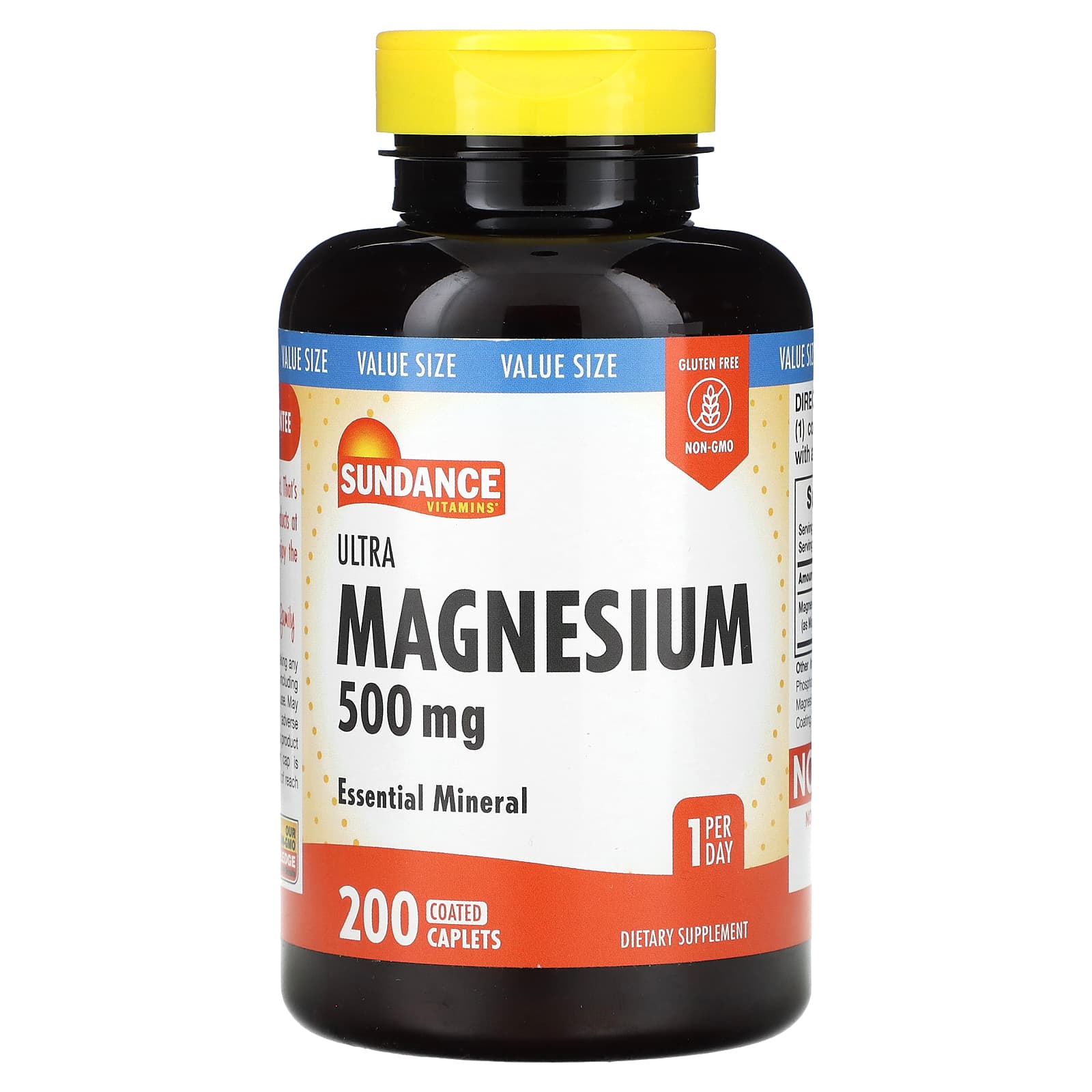 Sundance Vitamins, Ultra Magnesium, 500 mg, 200 Coated Caplets - Image 1