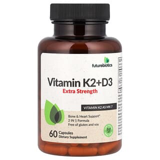 Futurebiotics Vitamin K2 + D3, Extra Strength Bone Support Supplement