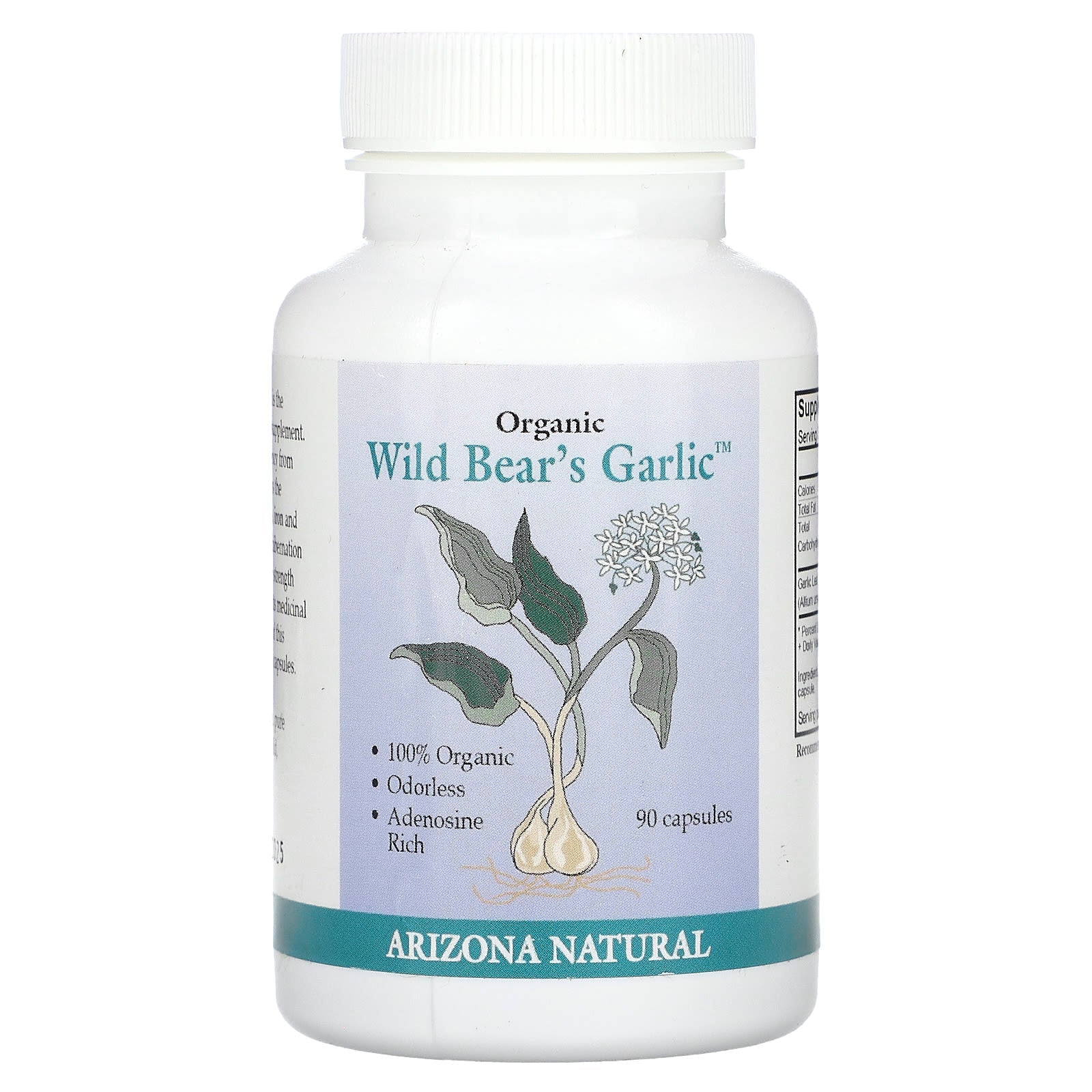Wild Bear's Organic Garlic Supplement - 90 Capsules by Arizona Natural - Image 1