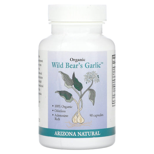 Wild Bear's Organic Garlic Supplement - 90 Capsules by Arizona Natural - Image 1