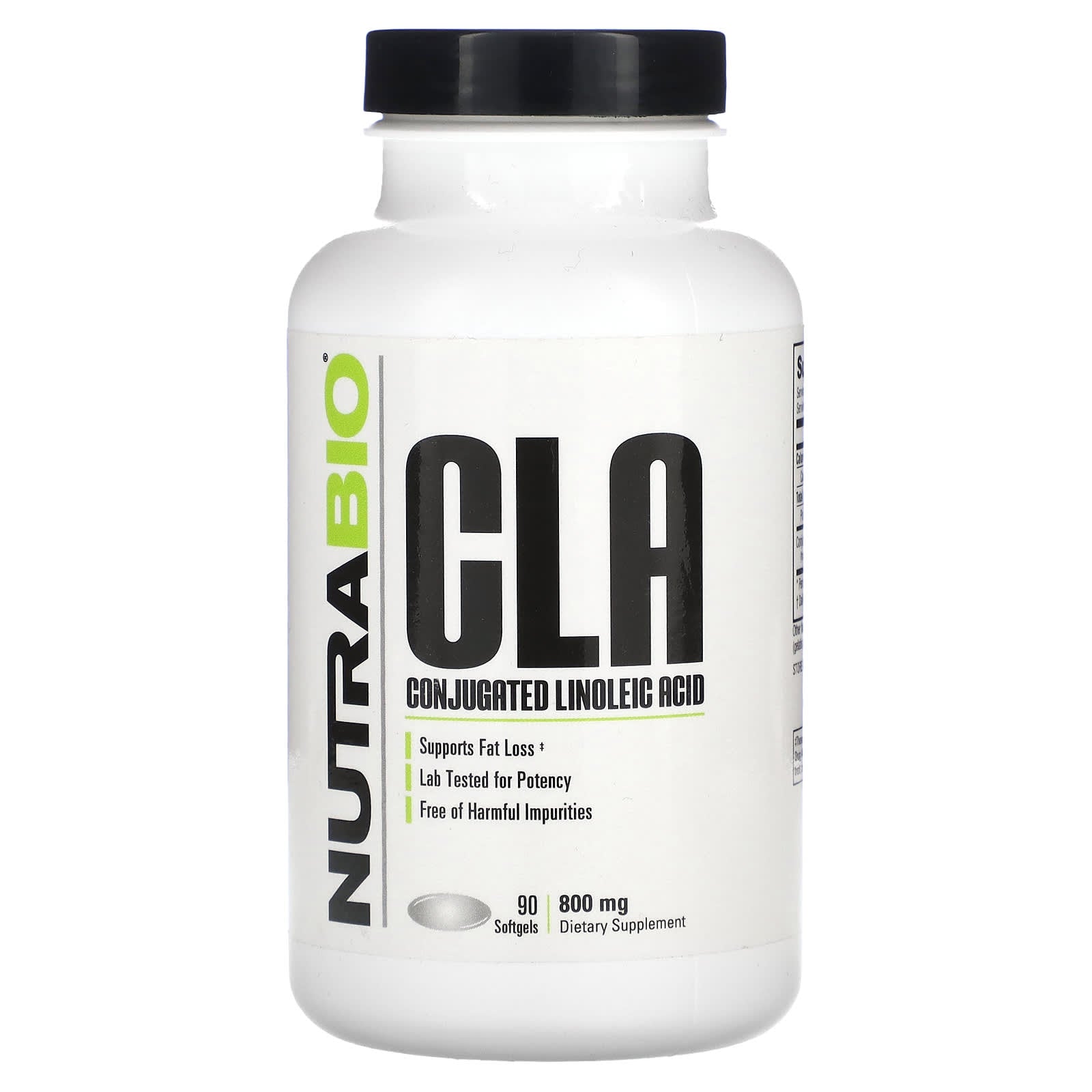 NutraBio, CLA, 800 mg , 90 Softgels - Image 1