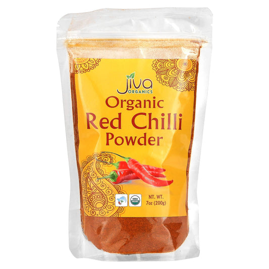 Certified Organic Red Chilli Powder by Jiva Organics, 200g - Image 1