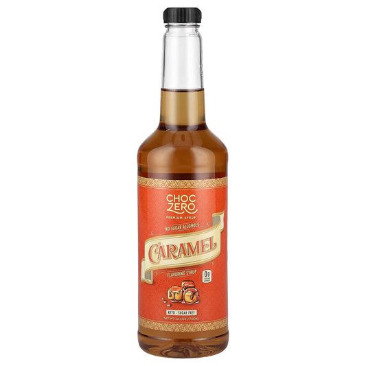 ChocZero, Premium Syrup, Caramel, Sugar Free, 26.5 oz (750 ml)