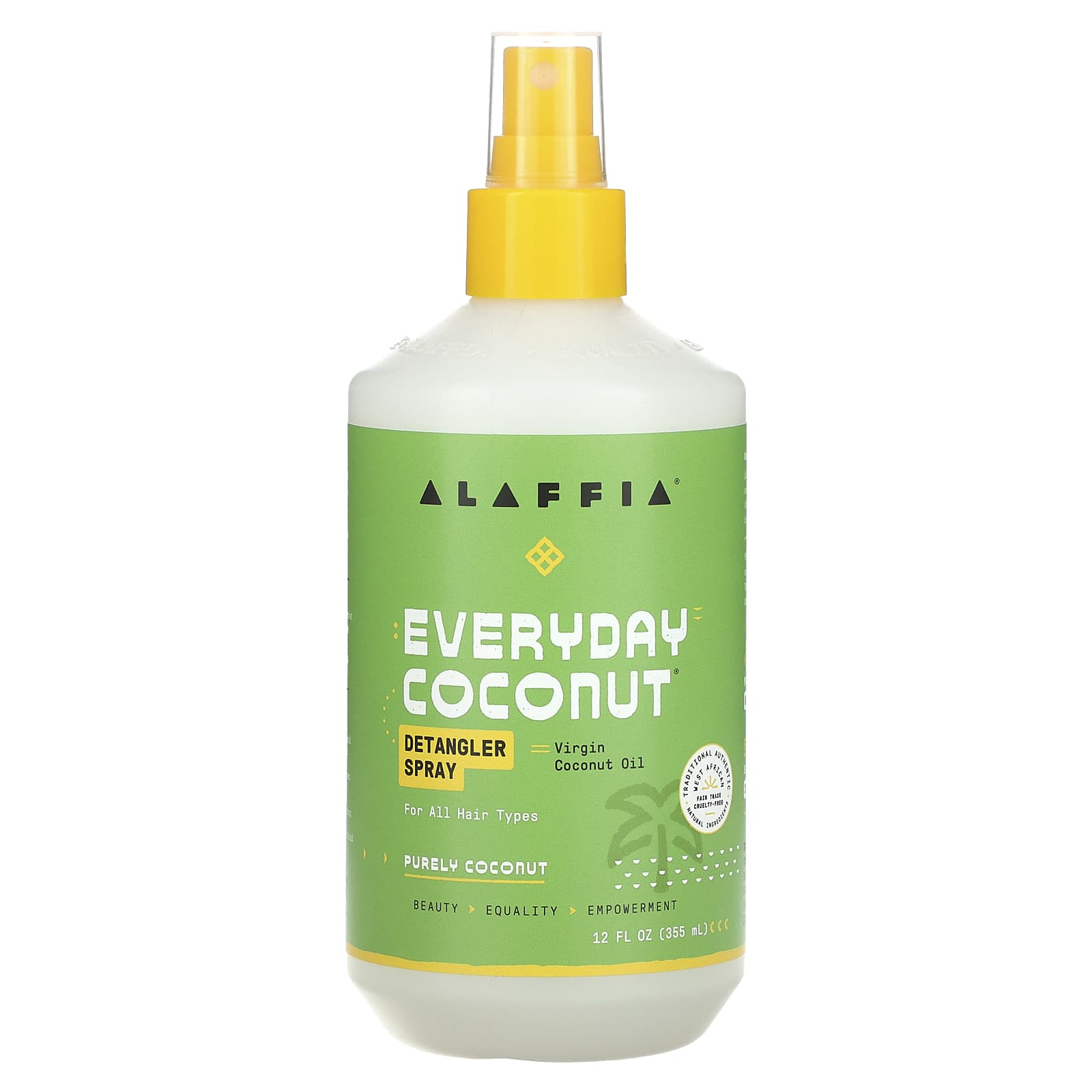 Alaffia Coconut Detangler Spray for All Hair Types - 12 fl oz - Image 1