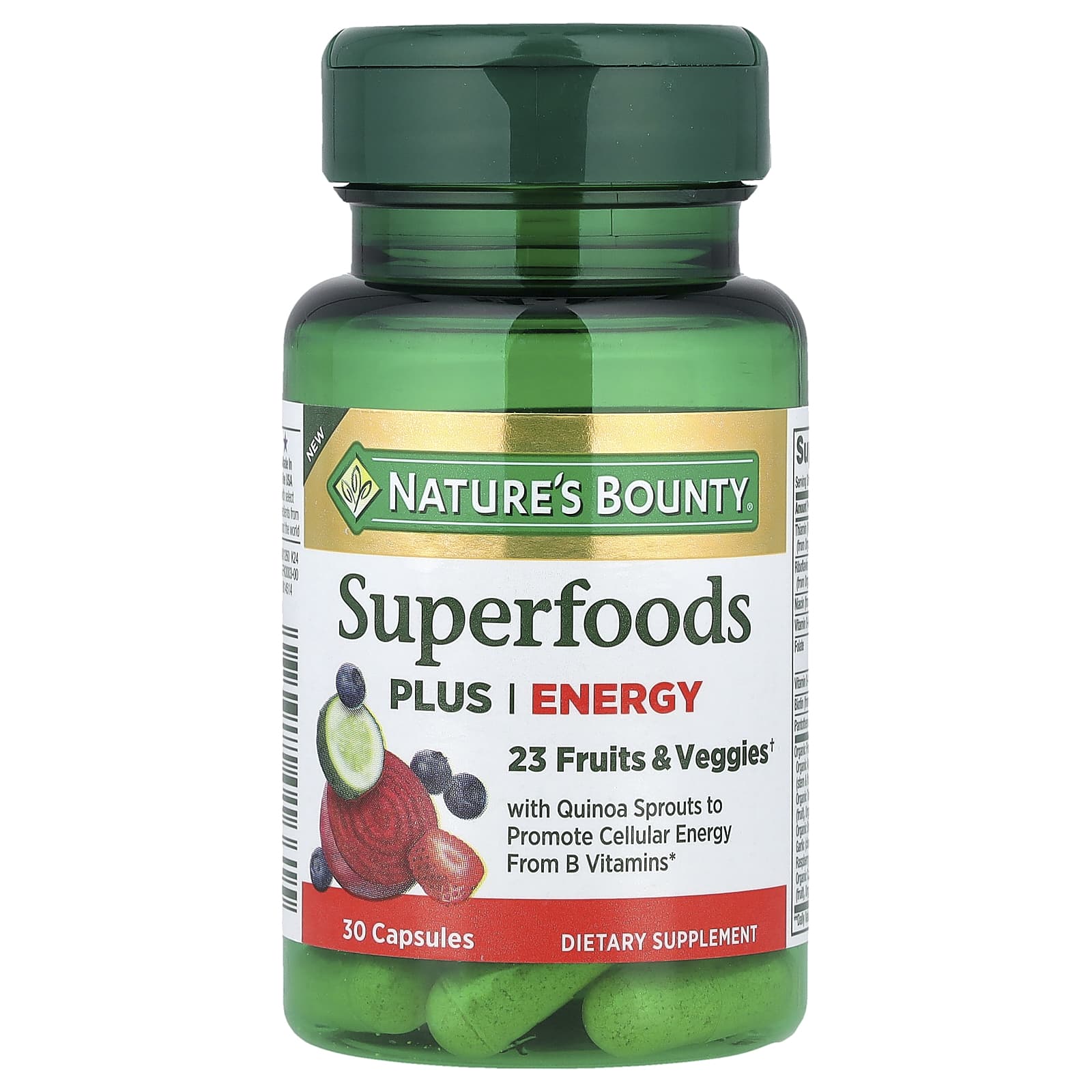 Nature's Bounty, Superfoods Plus Energy, 30 Capsules - Image 1