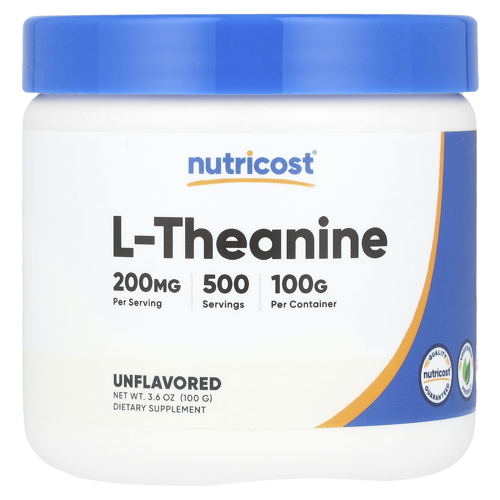 Nutricost, L-Theanine, Unflavored, 3.6 oz (100 g) - Image 1