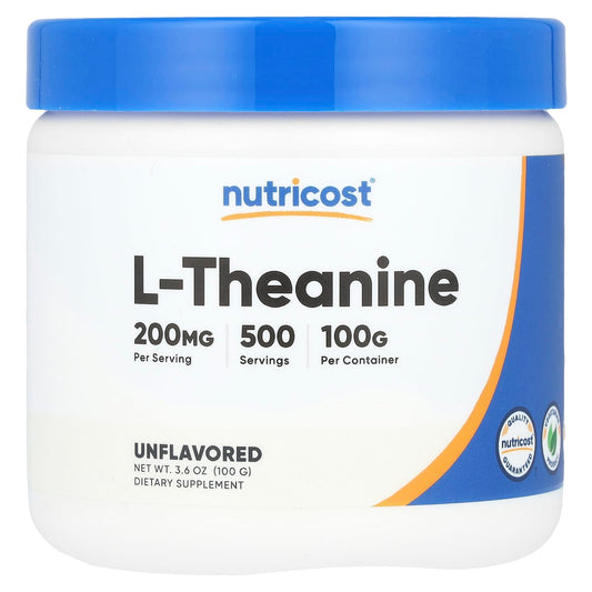 Nutricost, L-Theanine, Unflavored, 3.6 oz (100 g) - Image 1