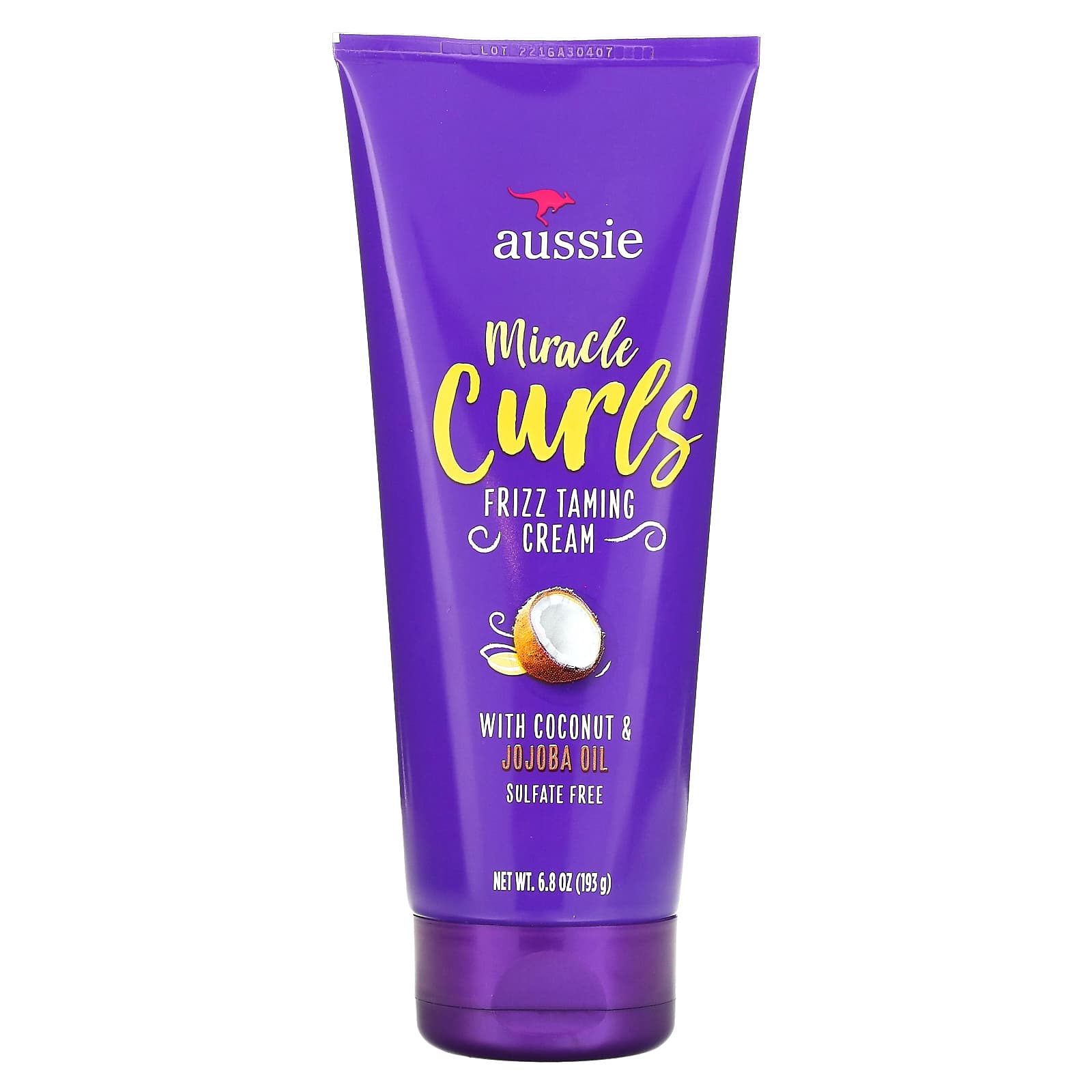 Aussie Miracle Curls Frizz Taming Cream with Coconut & Jojoba Oil - Image 1