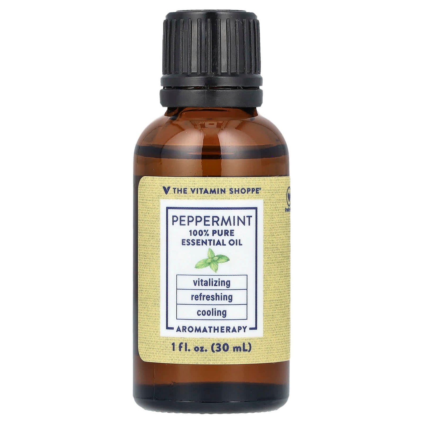 The Vitamin Shoppe, 100% Pure Essential Oil, Peppermint , 1 fl oz (30 ml) - Image 1