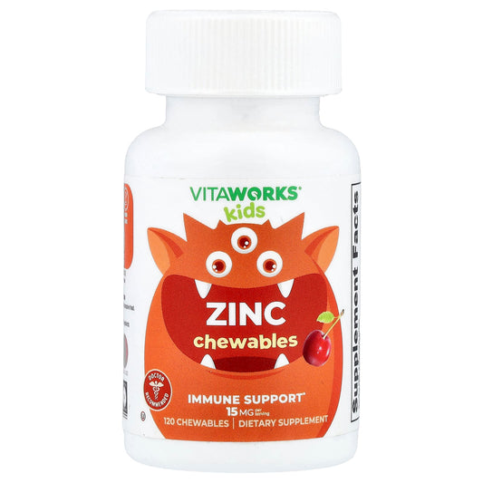 VitaWorks, Kids, Zinc, Cherry, 120 Chewables - Image 1