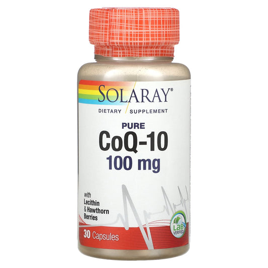 Solaray, Pure CoQ10, 100 mg, 30 Capsules - Image 1