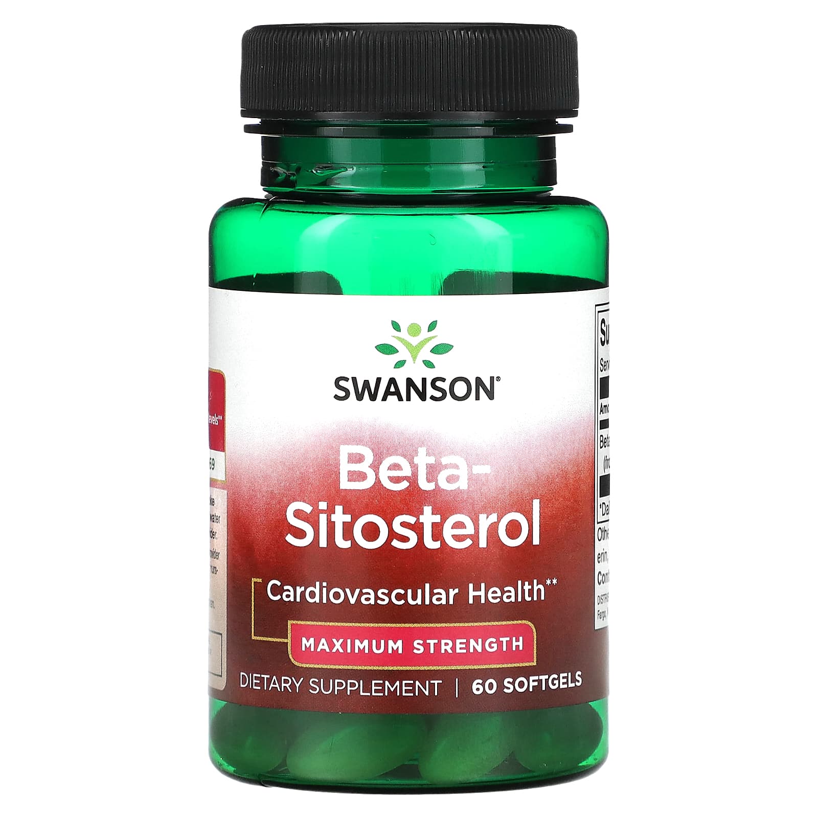 Swanson, Beta-Sitosterol, Maximum Strength, 160 mg, 60 Softgels - Image 1