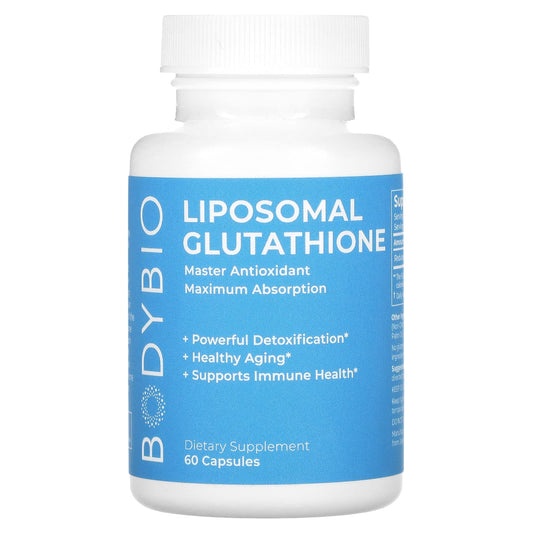 Boost Your Health with BodyBio Liposomal Glutathione 250mg, 60 Capsules - Image 1