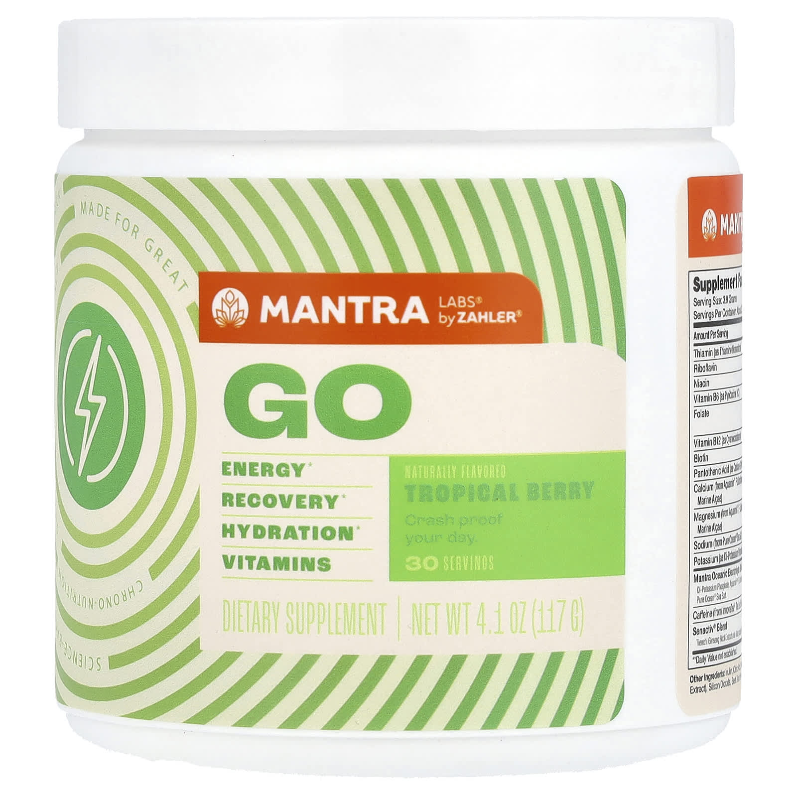 Zahler, Mantra Labs, Go, Tropical Berry, 4.1 oz (117 g) - Image 1