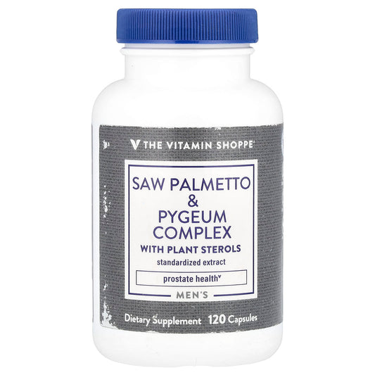 The Vitamin Shoppe, Men's Saw Palmetto & Pygeum Complex With Plant Sterols, 120 Capsules - Image 1