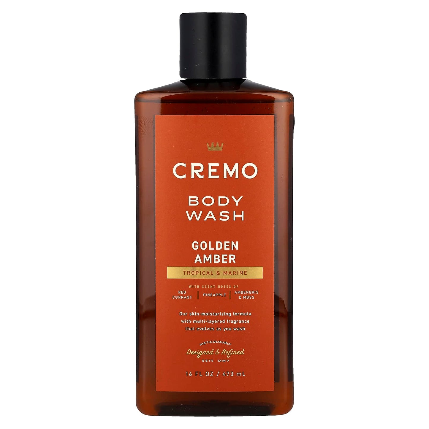 Cremo Golden Amber Moisturizing Body Wash, 16 fl oz (473 ml) - Image 1
