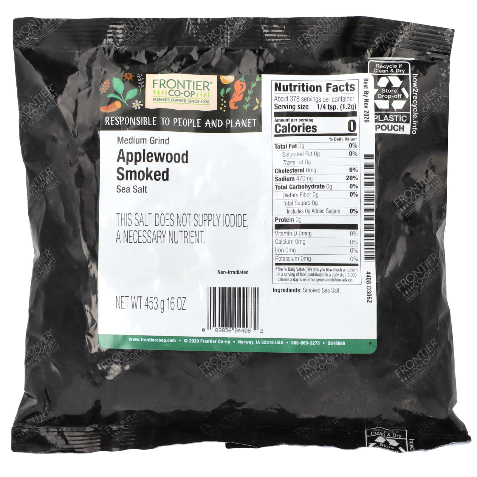 <span>Frontier Co-op Applewood Smoked Sea Salt - Medium Grind, 16 oz</span> - Image 2