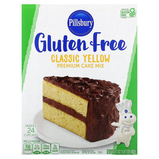 Pillsbury, Classic Yellow Premium Cake Mix, Gluten Free, 17 oz (482 g) - Image 1