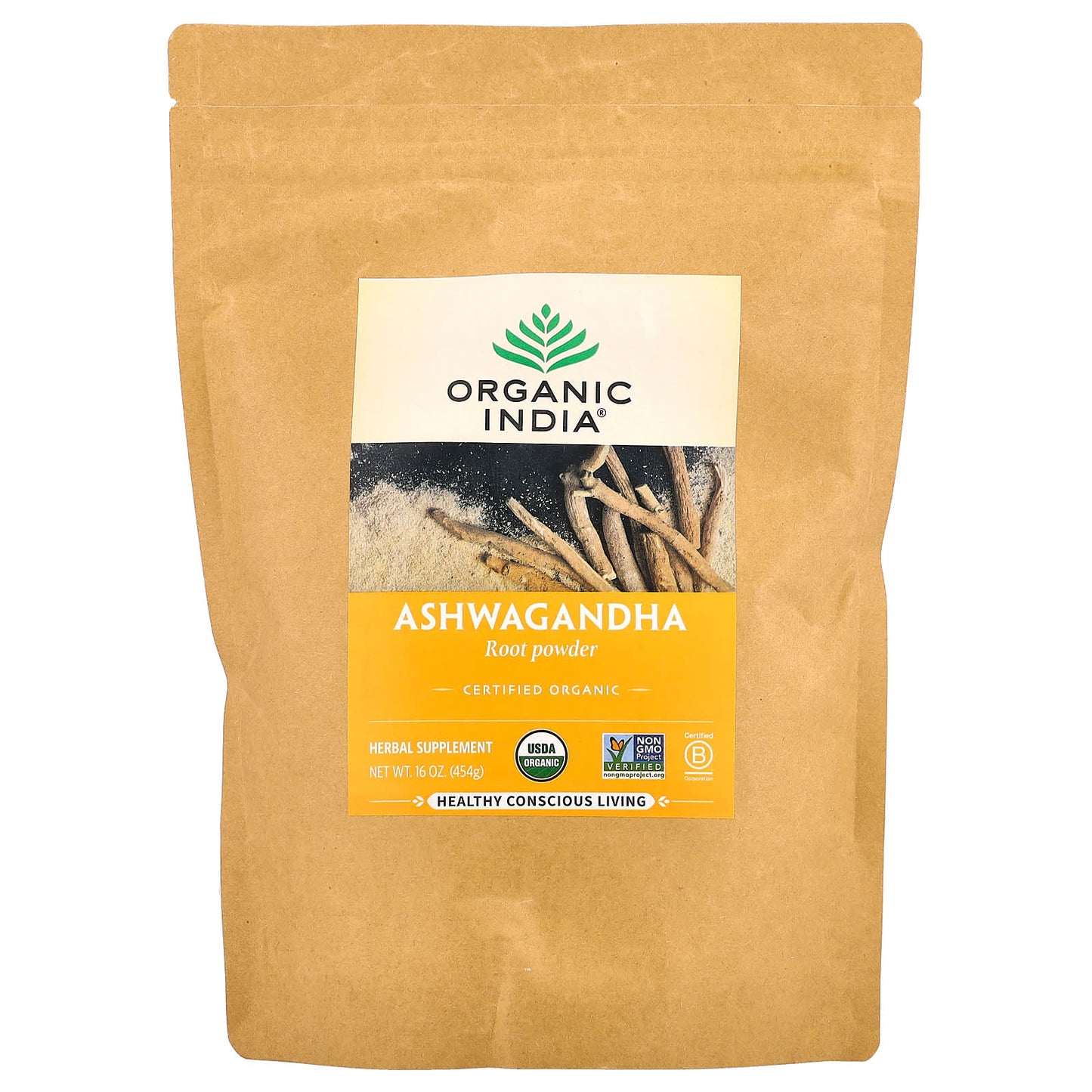 Organic India, Ashwagandha Root Powder, 16 oz (454 g) - Image 1
