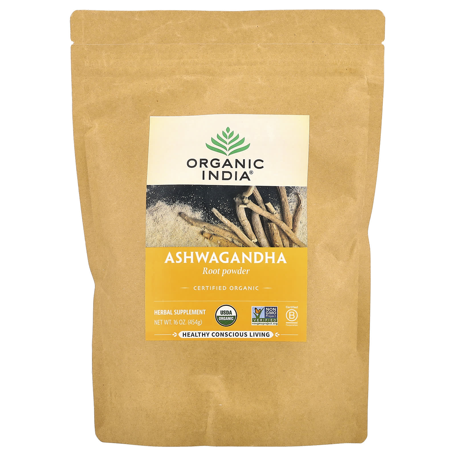 Organic India, Ashwagandha Root Powder, 16 oz (454 g) - Image 1