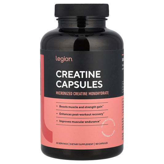 Legion Athletics, Creatine, 180 Capsules (833 mg per Capsule) - Image 1