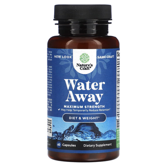 Nature's Craft, Water Away, Maximum Strength, 60 Capsules - Image 1