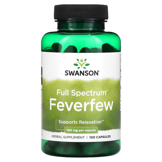 Swanson, Full Spectrum Feverfew, 380 mg, 100 Capsules - Image 1