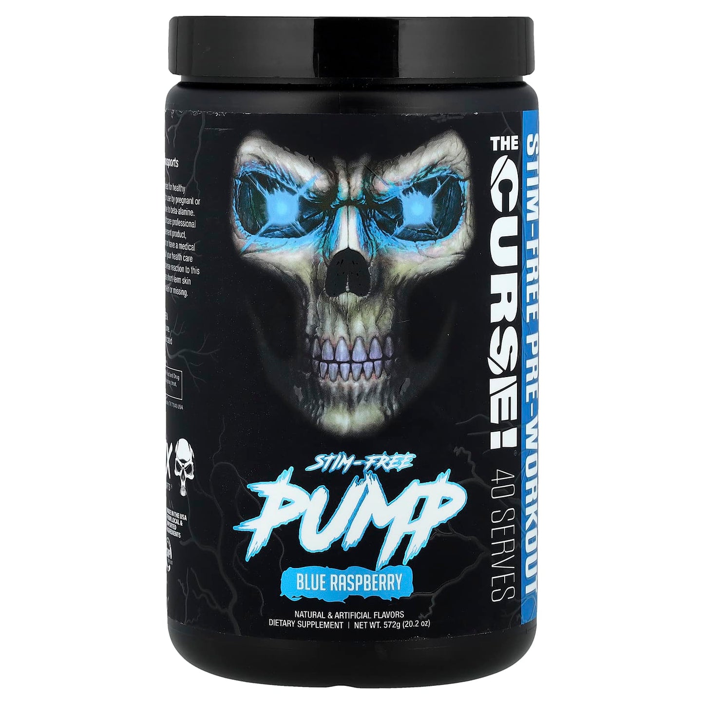 JNX Sports Stim-Free Pump Pre-Workout, Blue Raspberry, 20.2 oz (572g) - Image 1