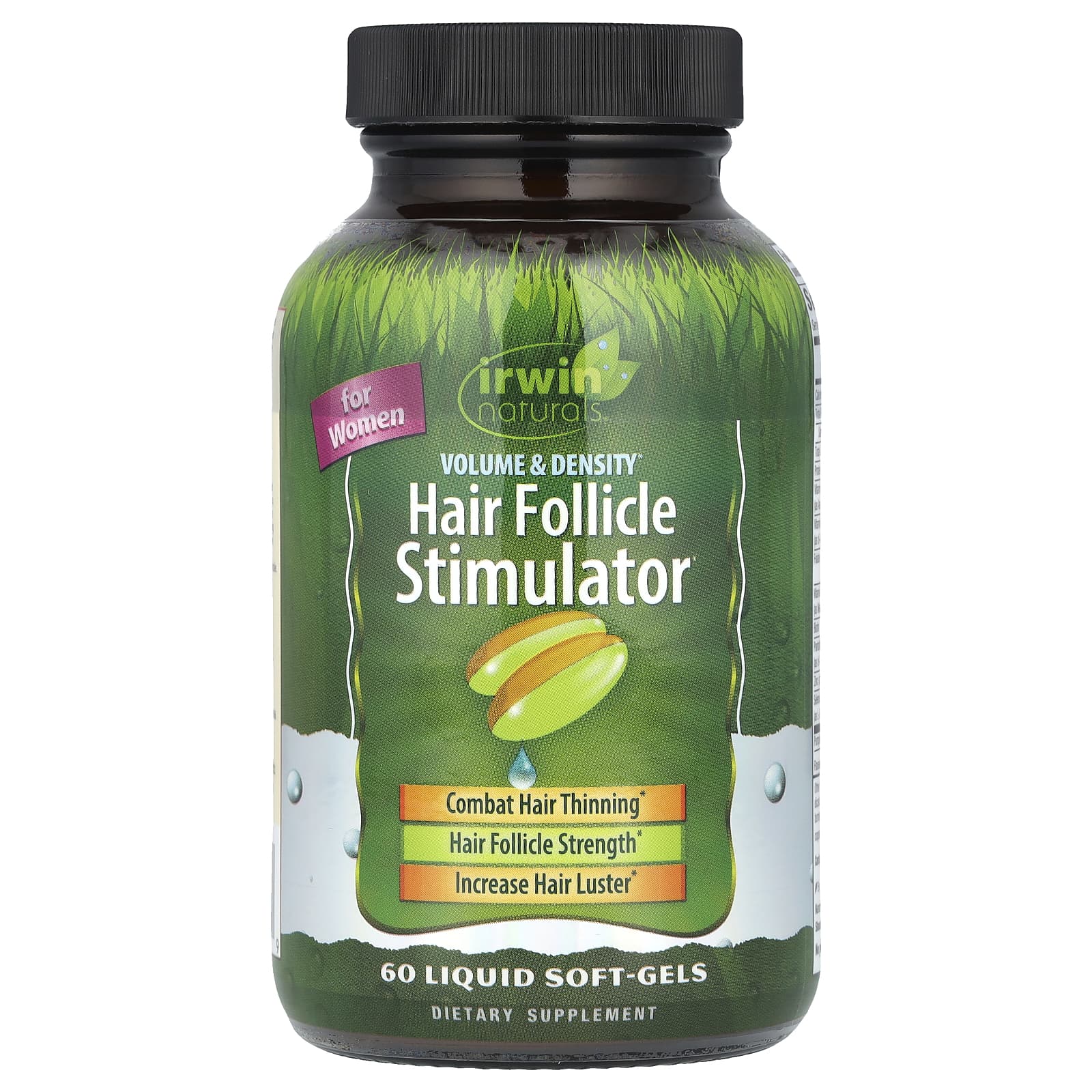 Hair Follicle Stimulator for Women: 60 Liquid Soft-gels by Irwin Naturals - Image 1