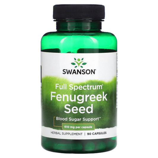 Swanson, Full Spectrum Fenugreek Seed, 610 mg, 90 Capsules - Image 1