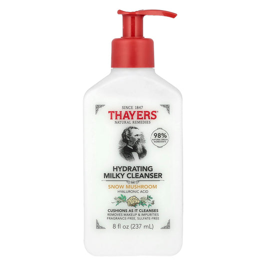 Thayers, Hydrating Milky Cleanser, Snow Mushroom, Fragrance Free, 8 fl oz (237 ml) - Image 1