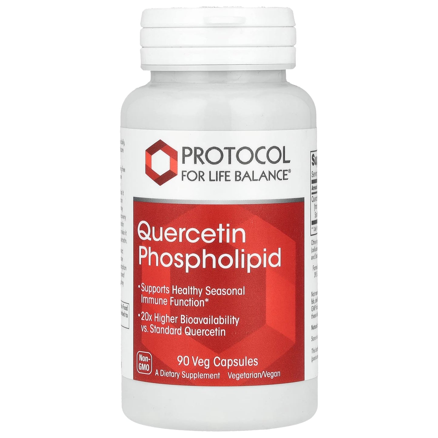 Protocol for Life Balance, Quercetin Phospholipid, 250 mg, 90 Veg Capsules - Image 1