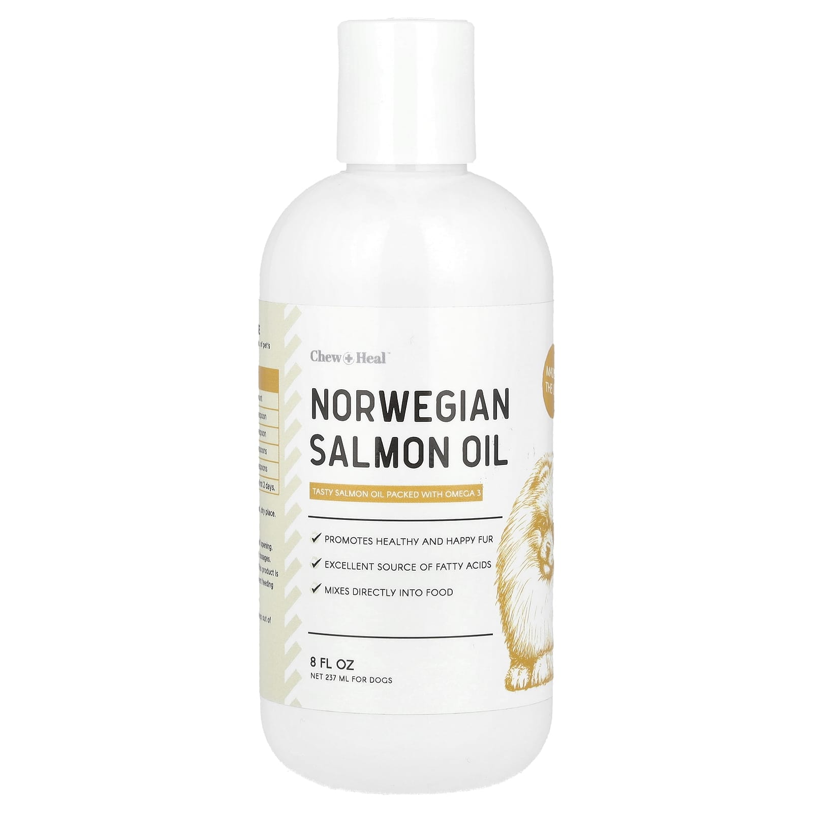 Norwegian Salmon Oil for Dogs - Omega 3 & Vit E Supplement - Image 1
