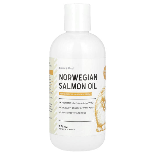 Norwegian Salmon Oil for Dogs - Omega 3 & Vit E Supplement - Image 1